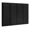 Ver imagem 2 de Cabeceira Painel Preto para Cama Box Solteiro 88 Estofada em Suede para Quarto Luxo Vs
