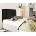 Ver imagem 1 de Cabeceira Painel Preto para Cama Box Solteiro 88 Estofada em Suede para Quarto Luxo Vs