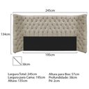 Ver imagem 4 de Kit Cabeceira e Calçadeira Baú King Everest P02 195cm para Cama Box Suede - Doce Sonho Móveis