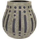 Ver imagem 1 de Vaso Decorativo Enfeite Casa Resina 34x30x30cm Cinza