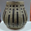 Ver imagem 2 de Vaso Decorativo Enfeite Casa Resina 34x30x30cm Cinza