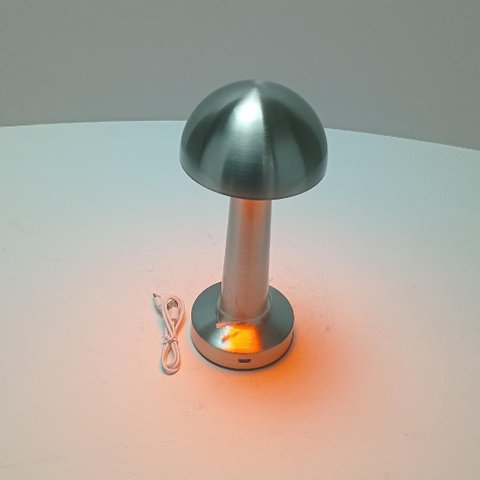 Luminaria Decorativa Enfeite de Mesa Led Usb Home&co Metal 22x9x9cm Prata