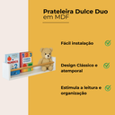 Ver imagem 2 de Kit 2 Prateleira de Mdf para Livros e Decoração - Dulce Slim Duo 50