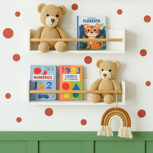 Kit 2 Prateleira de Mdf para Livros e Decoração - Dulce Slim Duo 50