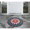 Ver imagem 2 de Mandala Indiana Piso Mosaico Vitral Árabe Cerâmico 70cm
