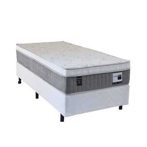 Cama Box com Colchão Solteiro Mola Mega Colchões Mega Sono Superlastic Eurotop - 078x188