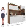 Kit Cozinha Master 2130 Montana/Branco - Madine Móveis - 1