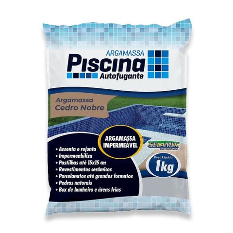 Argamassa Piscina Aut. Impermeável Cor Cedro Nobre 1kg