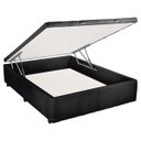 Ver imagem 1 de Cama Box Viúva com Baú Mega Colchões Black com Pistão - 120x203