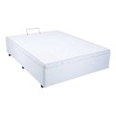 Ver imagem 2 de Cama Box Viúva com Baú Mega Colchões Corino Branco com Pistão - 120x203