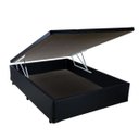 Ver imagem 1 de Cama Box Viúva com Baú Sonnoforte Corino Preto com Pistão - 120x203