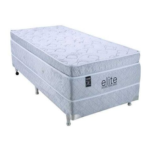 Cama Box com Colchão Solteiro Mola Mega Colchões Elite Top Látex - 088x188