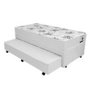 Ver imagem 1 de Colchão Mega Light Branco + Bicama Box Mega com Auxiliar em Molas - com Box | 088x188 - Solteiro
