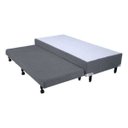Ver imagem 1 de Bicama Box Mega Suede Cinza com Auxiliar em Espuma - 078x188 - Solteiro