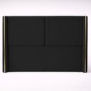 Ver imagem 2 de Cabeceira Grecia Estofada Luxo Casal com Detalhes Dourado Bz Preto
