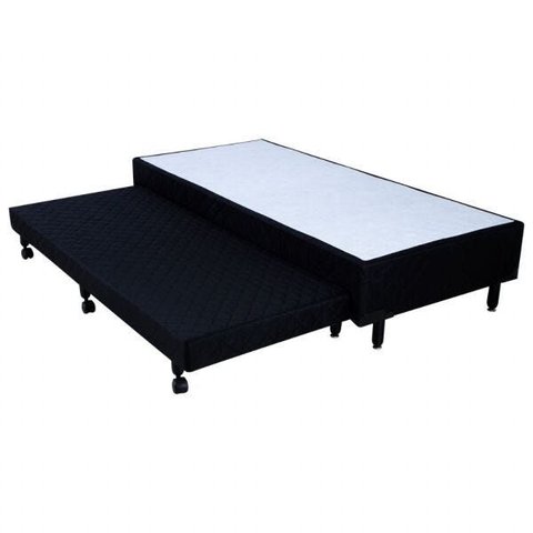 Bicama Box Mega Black com Auxiliar em Espuma - 096x203 - Solteiro Americano