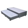 Bicama Box Mega Suede Cinza com Auxiliar em Molas Superlastic - 078x188 - Solteiro - 1