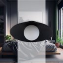 Ver imagem 3 de Plafon Cuia Sobrepor Preto Opalino 49,5cm P/ LED E27 Bella ST2846
