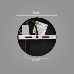 Plafon Cuia Sobrepor Preto Opalino 49,5cm P/ LED E27 Bella ST2846 - 7