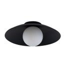 Ver imagem 1 de Plafon Cuia Sobrepor Preto Opalino 49,5cm P/ LED E27 Bella ST2846