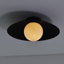 Ver imagem 5 de Plafon Cuia Sobrepor Preto Opalino 49,5cm P/ LED E27 Bella ST2846