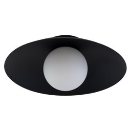 Plafon Cuia Sobrepor Preto Opalino 49,5cm P/ LED E27 Bella ST2846 - 4