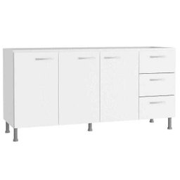 Balcão para Cozinha 160cm 3 Portas 3 Gavetas Sem Tampo Genialflex - 1
