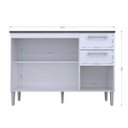 Ver imagem 3 de Balcão de Cozinha Sharmila com Tampo 3 Portas 2 Gavetas 120 cm Poquema A596.33