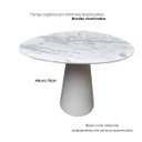 Ver imagem 5 de Mesa de Jantar Cone Redonda Orgânica Sol 120x110cm Marmore Branco Extra