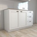 Ver imagem 7 de Balcão de Cozinha com Tampo Essenza 2 Portas 3 Gavetas 100% Mdf Branco Fosco - Panorama Móveis