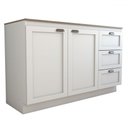 Ver imagem 4 de Balcão de Cozinha com Tampo Essenza 2 Portas 3 Gavetas 100% Mdf Branco Fosco - Panorama Móveis