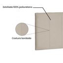 Ver imagem 3 de Cabeceira Painel Casal 1,40m Ravenna Suede Bege