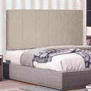 Ver imagem 5 de Cabeceira Painel Casal 1,40m Ravenna Suede Bege