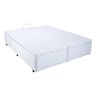 Cama Box King Size com Baú Mega Colchões Corino Branco com Pistão - 178x198 - 2