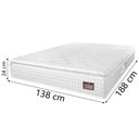 Ver imagem 3 de Colchão Casal Espuma D33 Pillow Top Van Gogh 138x188x24cm Branco Hellen-suporta até 120 Kg Branco