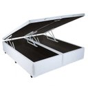 Ver imagem 1 de Cama Box King Size com Baú Sonnoforte Corino Branco com Pistão - 178x198