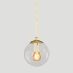 Pendente Globo Esfera de Vidro Cristal 14cm - Ouro - 2
