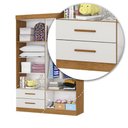 Ver imagem 6 de Guarda-Roupa Infantil com Espelho 4 Portas 2 Gavetas 118,5cm Multimóveis CR35559 Madeirado/Off