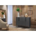 Ver mais imagens de Aparador Buffet 4 Portas Retrô Viena Multimóveis V3606 Preto