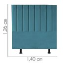 Ver imagem 3 de Cabeceira Estofada Casal 140CM Carla II Suede Azul Turquesa - D A DECOR D&A Decor