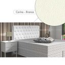 Ver imagem 1 de Cabeceira King Size Ub Móveis Modena Capitonê - Corino Branco Cód. 0007 - 195