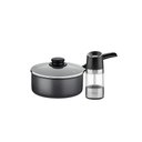 Ver imagem 1 de Panela Turim Alumínio Antiaderente 18cm 1,4l Ptc + Moedor de Sal e Pimenta Pequeno - Tramontina