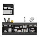 Ver imagem 3 de Armário De Cozinha Compacta Com Rodapé Mp2110.895 Preto