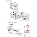 Ver imagem 4 de Armário De Cozinha Compacta Com Rodapé Mp2110.895 Preto