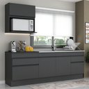 Ver imagem 1 de Armário De Cozinha Compacta Com Rodapé Mp2110.895 Preto