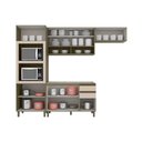 Ver imagem 4 de Kit de Cozinha Completa 5 Peças Connect (2aéreos+1balcão+1paneleiro+1complemento) C6p25 Duna/