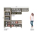 Ver imagem 3 de Kit de Cozinha Completa 5 Peças Connect (2aéreos+1balcão+1paneleiro+1complemento) C6p25 Duna/