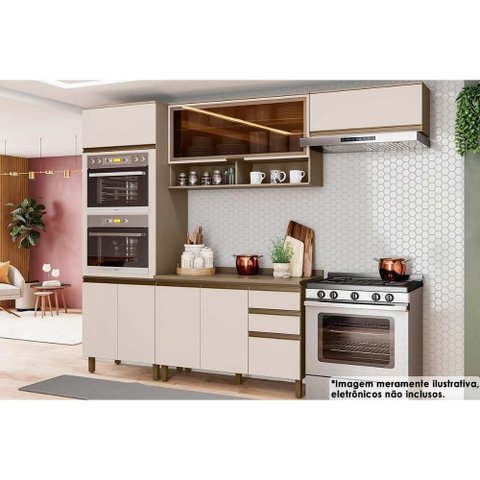 Kit de Cozinha Completa 5 Peças Connect (2aéreos+1balcão+1paneleiro+1complemento) C6p25 Duna/