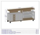 Ver imagem 3 de Rack para TV Topázio Cinamomo com Off White Ripado - Móveis Bechara