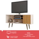 Ver imagem 2 de Rack Safira Off White com Cinamomo Ripado - Móveis Bechara